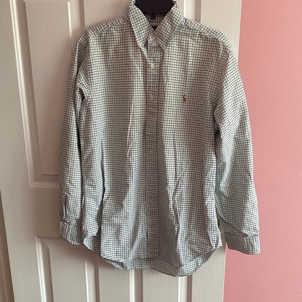 Ralph Lauren White and Black Checkered Shirt